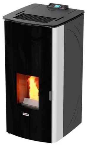 Termostufa A Pellet King 17DD Idro 17 kW Bianco Con Ventilazione