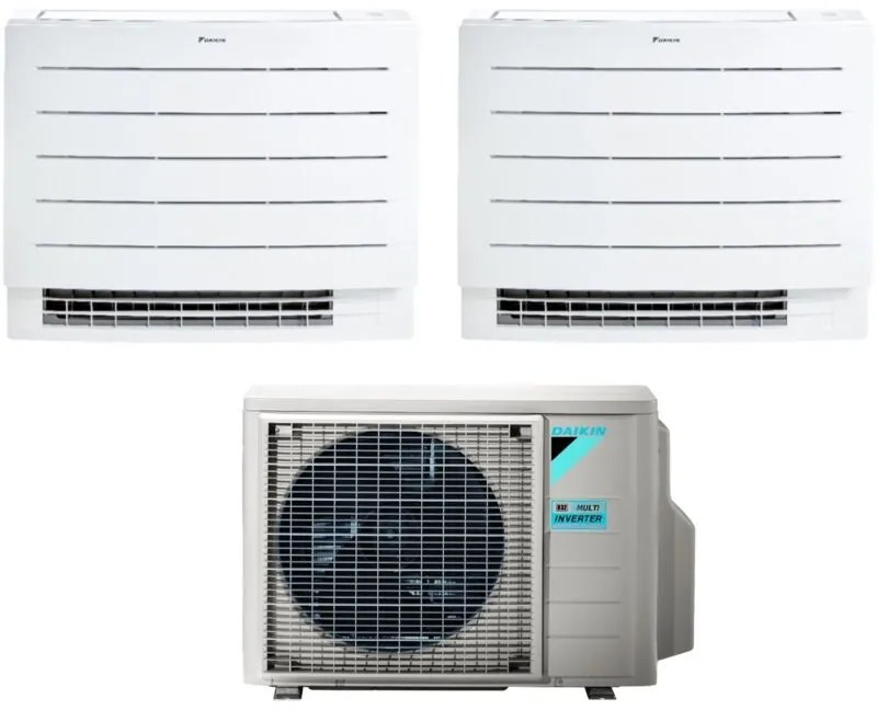 Daikin - Climatizzatore Condizionatore a Pavimento Dual Split serie perfera fvxm-a 7+9 con 2MXM40A R-32 Wi-Fi Integrato 7000+9000 Con Telecomando ad