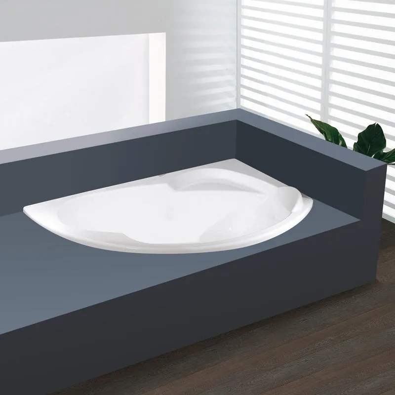 Vasca guscio SAMOA bianco 165 x 85 cm senza telaio con schienale dx