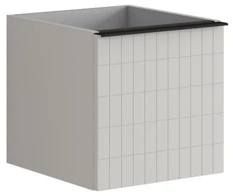Struttura semi colonna da bagno Pixel2 cassetti laccato opaco grigio pastello L 40 x H 40 x P 45.5 cm