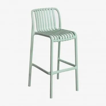 Sgabello alto impilabile Jardín Wendell Celadon & ↑77 cm - Sklum