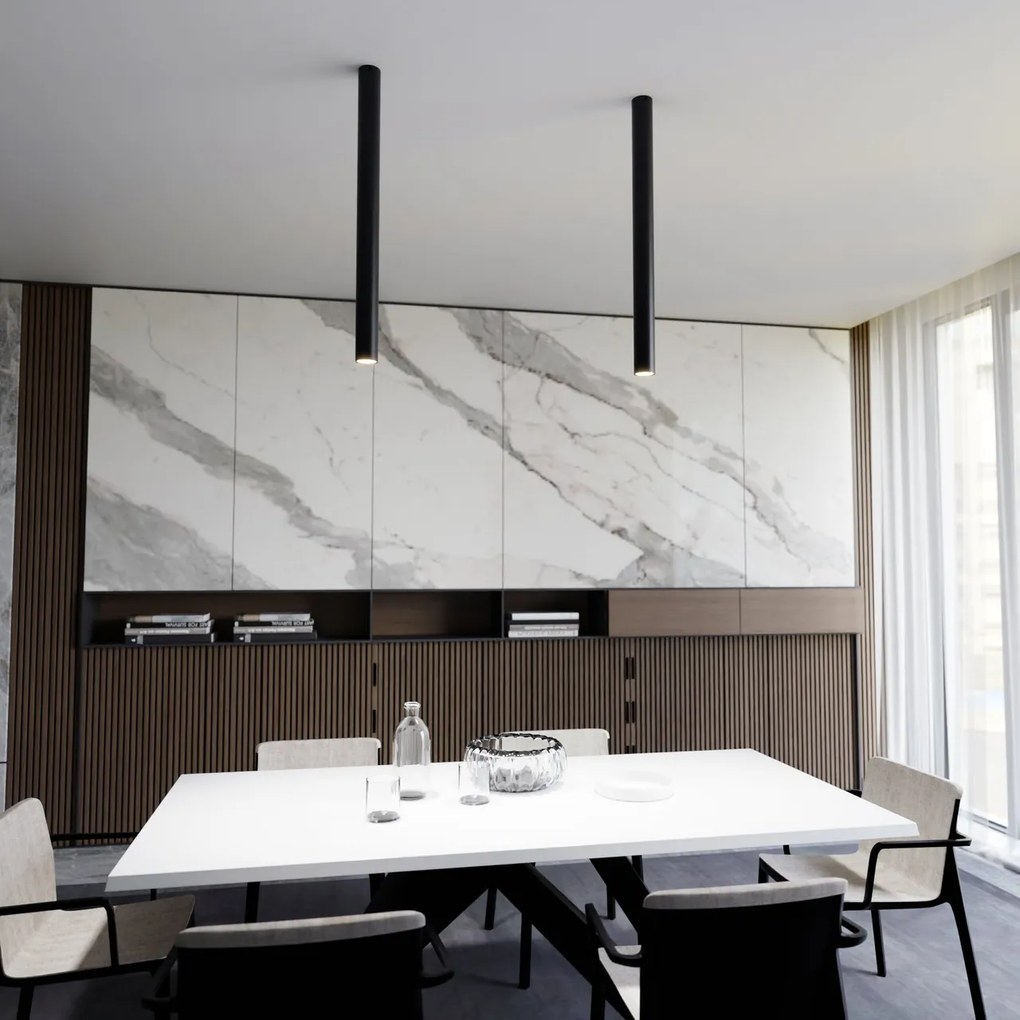 Plafoniera TECNO 1XXL da soffitto base GU10 Nera