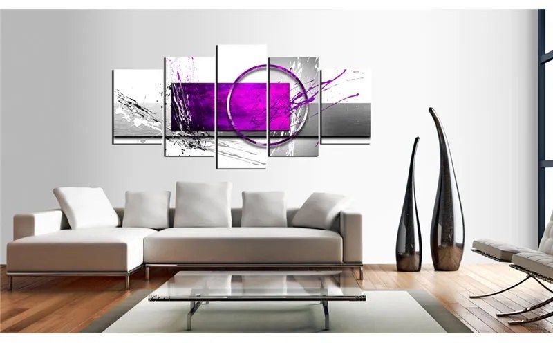 Quadro Espressione di porpora  Colore Grigio, Dimensioni e Misure 100x50