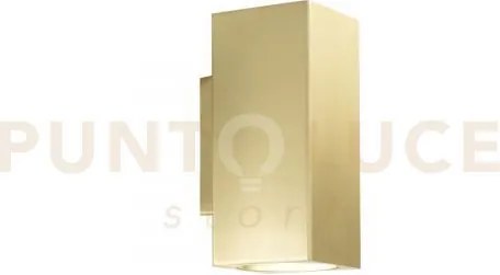 Applique a parete duduk quadrata oro 2 luci attacco gu10 10x8x18cm ...