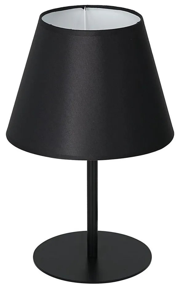 Lampada da tavolo ARDEN 1xE27/60W/230V diametro 20 cm nero/bianco