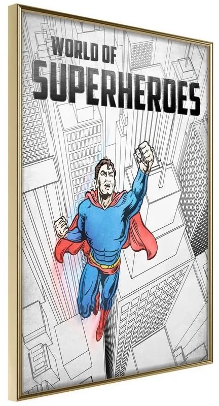 Poster  Superhero  Cornice Quadri Cornice d'oro, Larghezza x Altezza Home decor 30x45