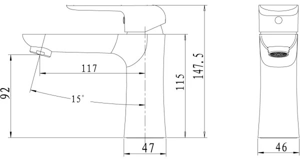 Novaservis - Miscelatore per lavabo NOBLESS TINA cromo lucido