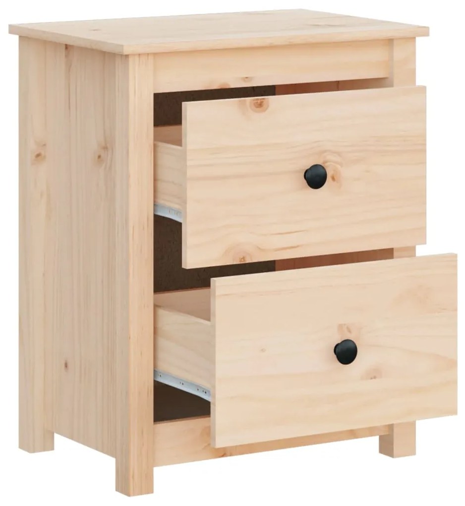 Comodino 50x35x61,5 cm in legno massello di pino