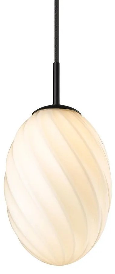 Halo Design - Twist Egg Lampada a Sospensione Ø15 Opale/Nero Halo Design