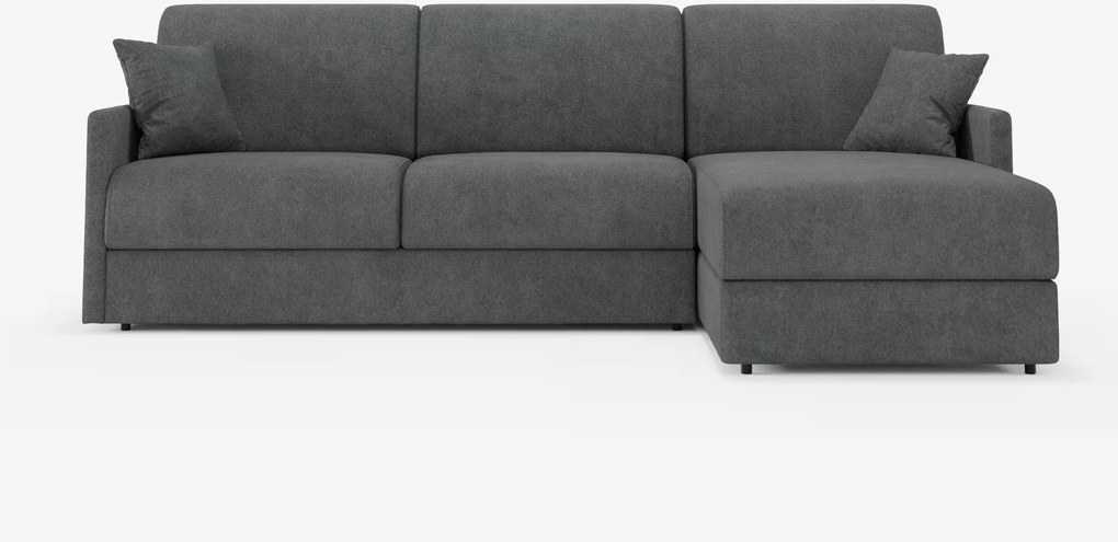 Tommy Divano Letto con penisola contenitore - design minimal e sfoderabile in tessuto smacchiabile simil cotone T33