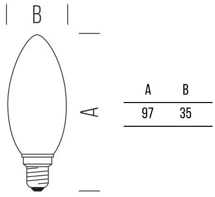 Oliva Stick 250lm 2,5W E14 CW