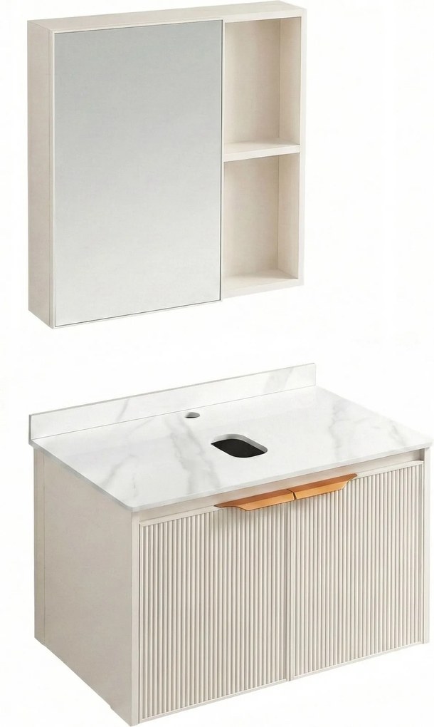 Set di mobili da bagno con top Marti 60cm Beige