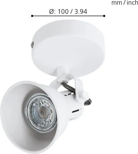 Eglo 98393 - Luce Spot da parete a LED SERAS 1xGU10/3,3W/230V