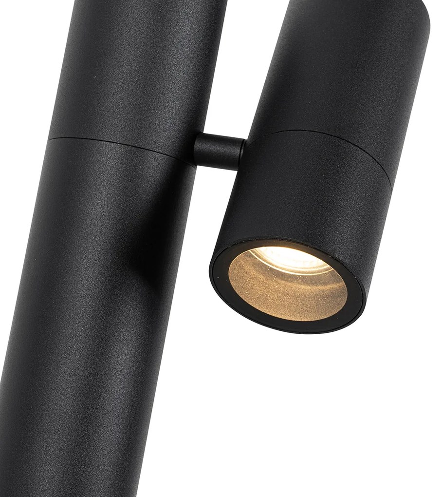 Lampada da terra da esterno nera 50 cm regolabile - DUO