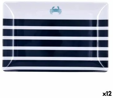 Vassoio per aperitivi Quid Atlantic Multicolore Bioplastica 30 x 20 x 2 cm (12 Unità)