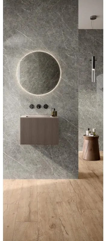 Piastrella da pavimento e rivestimento interno in gres porcellanato 120 x 278 cm rettificato grigio opaco Marble Vision Sp. 6 mm 3.36 mq