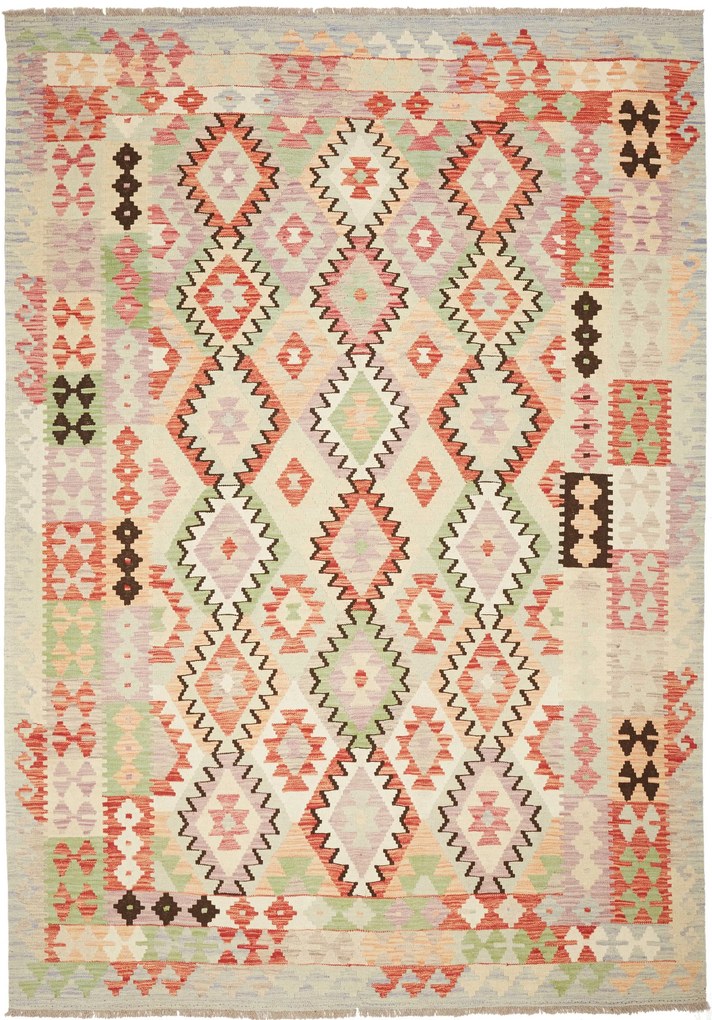 Kilim Tappeto 200x290 (Pakistan) Tessuto A Mano