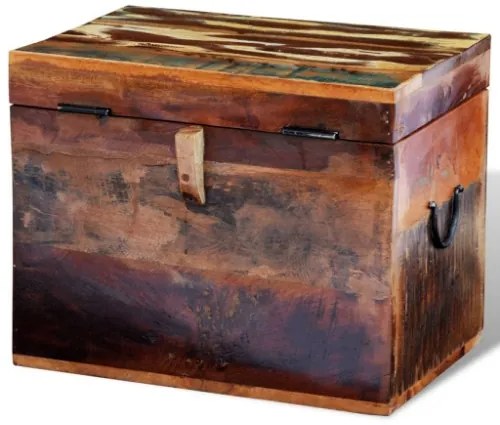 Scatola di Stoccaggio in Legno Massello di Recupero
