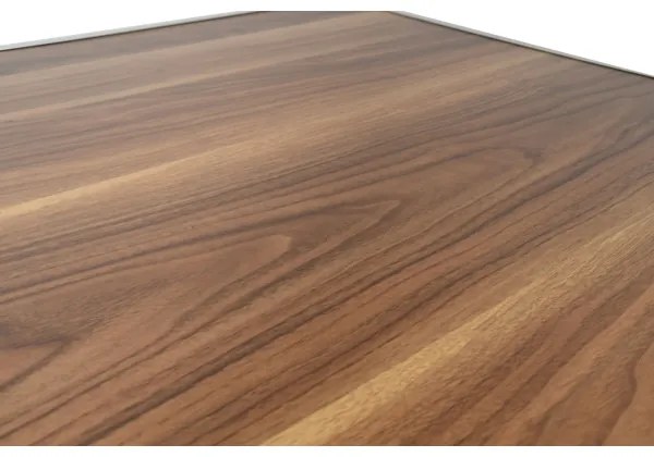 Tavolo da campeggio pieghevole marrone/cromo