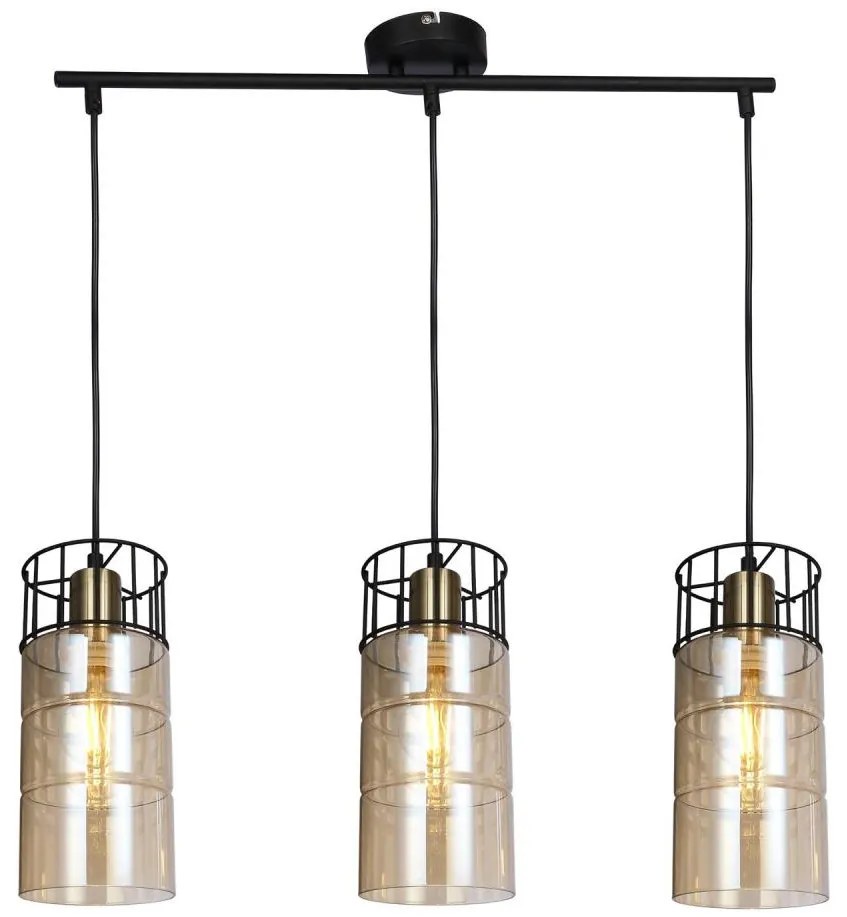 Klausen KL113010 - Lampadario a sospensione con filo IDEAL 3xE27/15W/230V