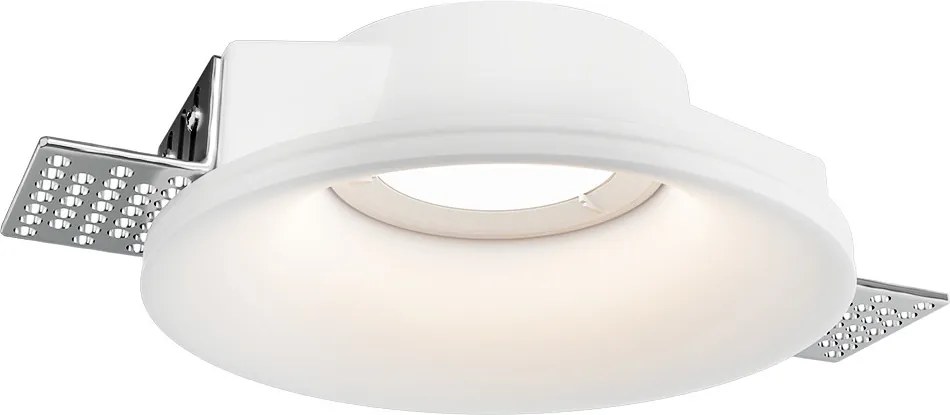Portafaretto Rotondo Ø130x50mm GU10 in Gesso Pitturabile