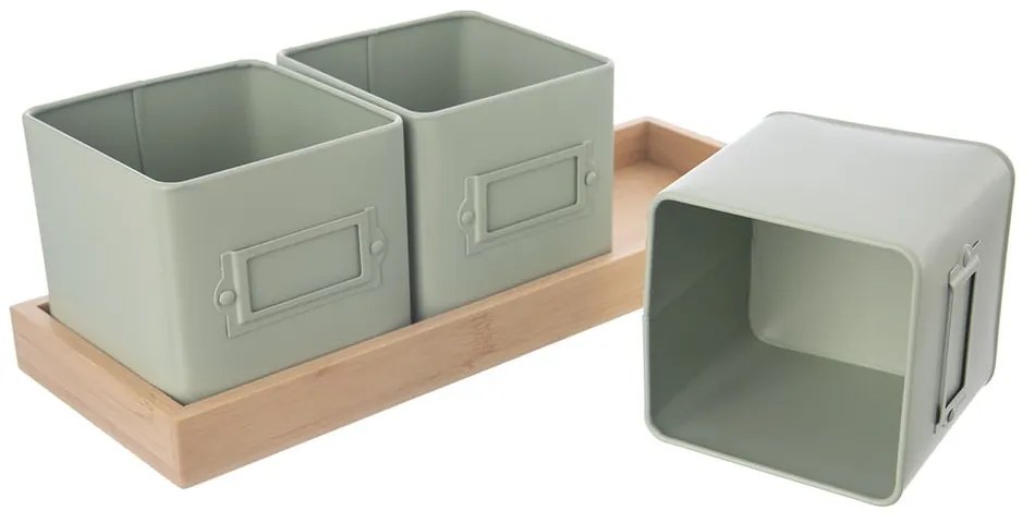 Set di vasi in metallo per erbe aromatiche 3 pz Greenish - Orion