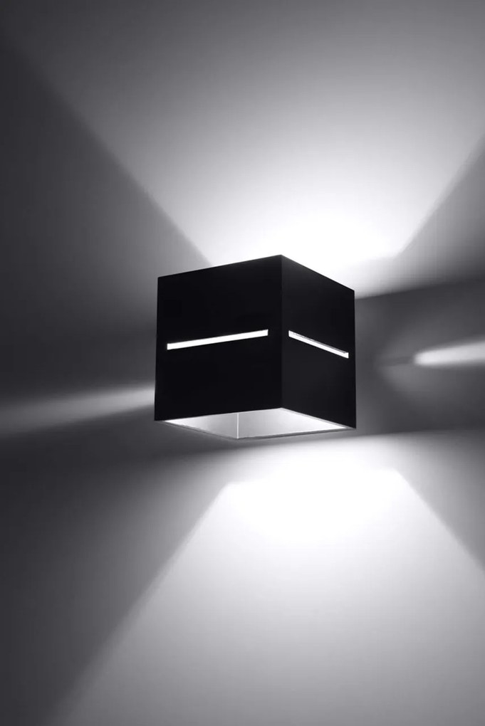 Applique da Parete in Alluminio LOBO G9 Nera Bidirezionale da interno