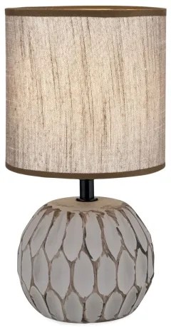 Orion LA 4-1224/1 - Lampada da tavolo PINIA 1xE14/25W/230V ceramiche beige/grigio