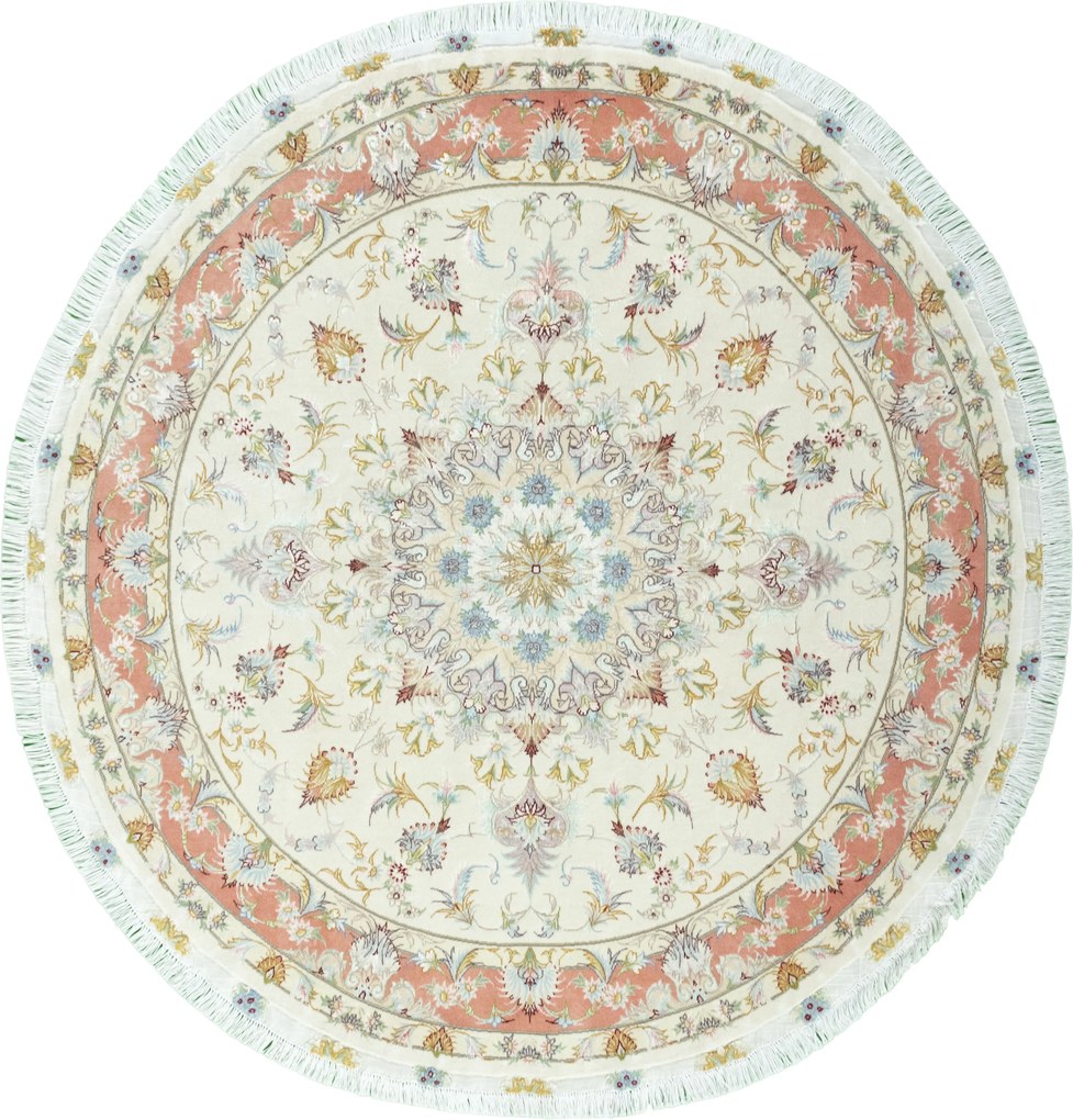Tabriz Tappeto 170 x 160 Beige (Iran) Annodato A Mano