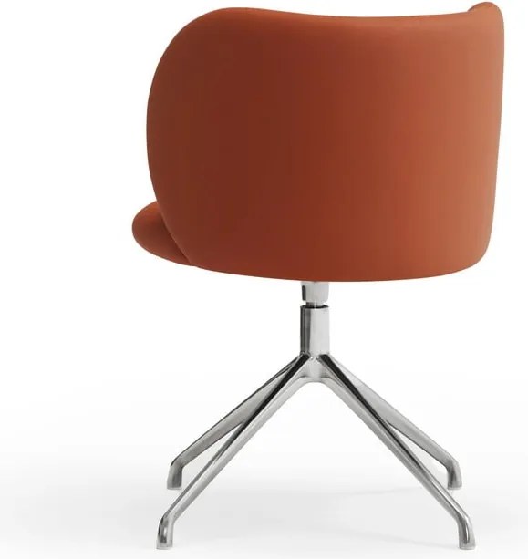 Sedia da pranzo arancione in imbottito Mogi – Teulat