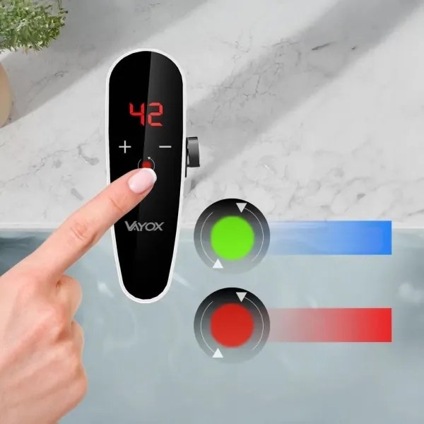 Scaldabagno touch 3000W/230V IPX4 con sensore e display LED bianco