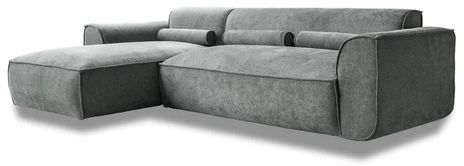 Divano angolare componibile verde (con penisola a sinistra) Flex Felix – Miuform