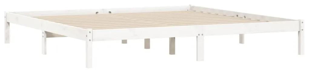 Giroletto bianco 180x200 cm legno massello pino 6ft super king