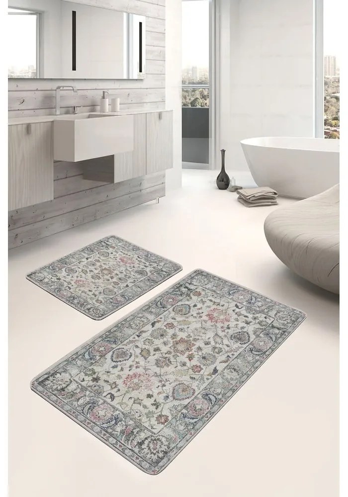 Tappetini da bagno grigi in set da 2 60x100 cm - Mila Home