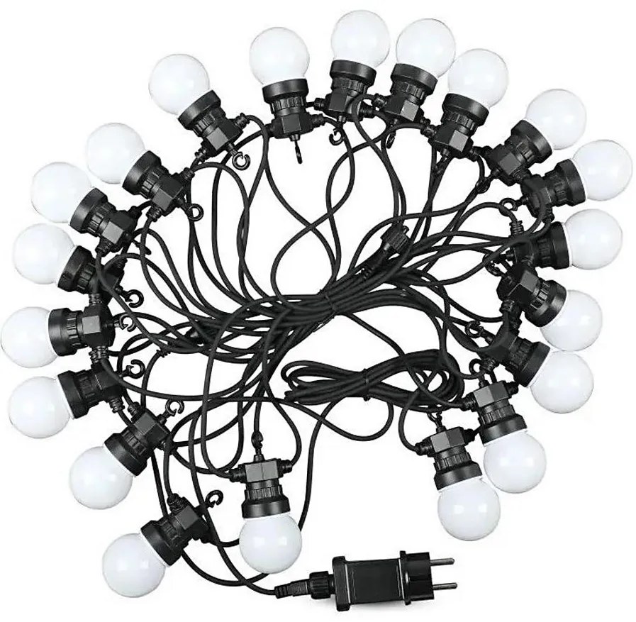 Catena LED da esterno STRING 10m 20xLED/0,5W/230V IP44 6000K