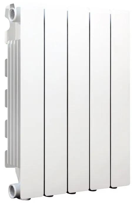 Radiatore acqua calda PRODIGE Modern in alluminio, 5 elementi interasse 50 cm, bianco