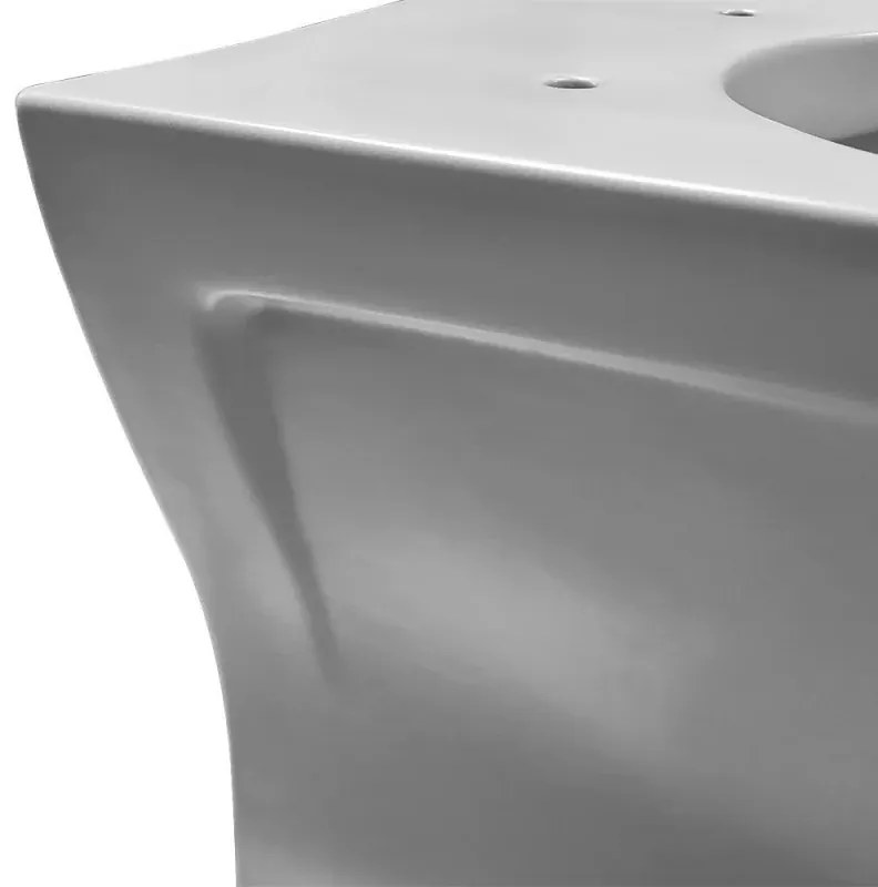 Vaso filomuro serie Feeling senza brida in ceramica grigio opaco