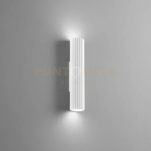 Applique a parete palladio bianca 2 luci attacco gu10 7x7x35cm in g...