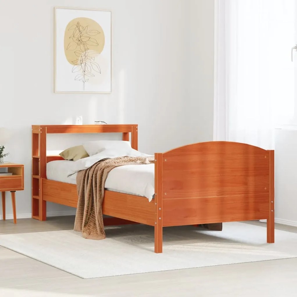 Letto senza materasso marrone cera 90x190 cm in legno di pino