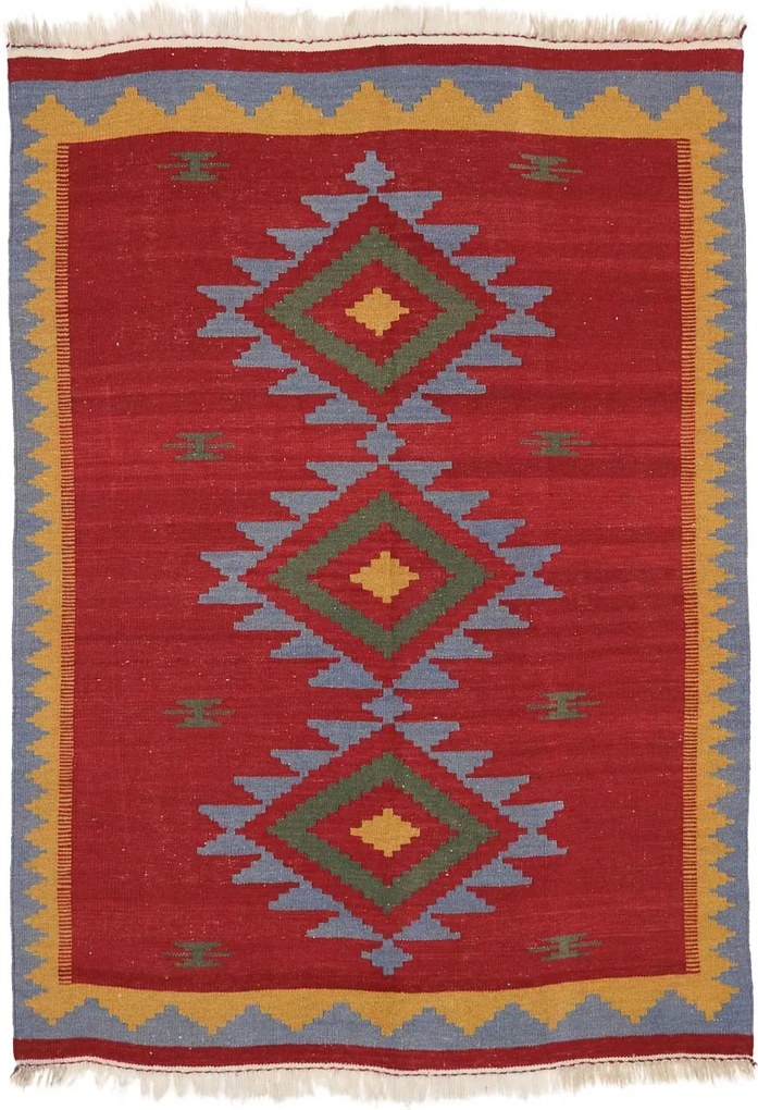 Gashghai Tappeto persiano 140 x 200 Rosso (Iran) Annodato A Mano