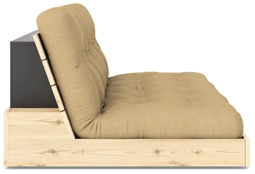 Divano letto color senape 196 cm Base - Karup Design