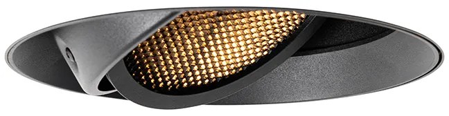 Faretto da incasso moderno nero GU10 AR111 rotondo senza cornice - Oneon Honey