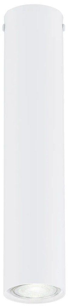 Plafoniera Moderna Faretto Marduk 1 Luce Acciaio Bianco 30 Cm