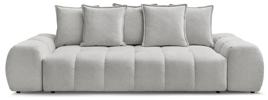 Divano grigio chiaro con rivestimento in ciniglia 278 cm Everest – Bobochic Paris