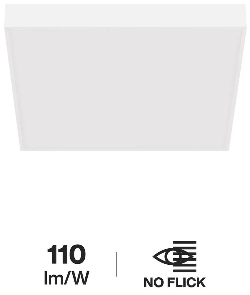 Plafoniera LED 60x60 40W IP40 110lm/W No Flickering da soffitto