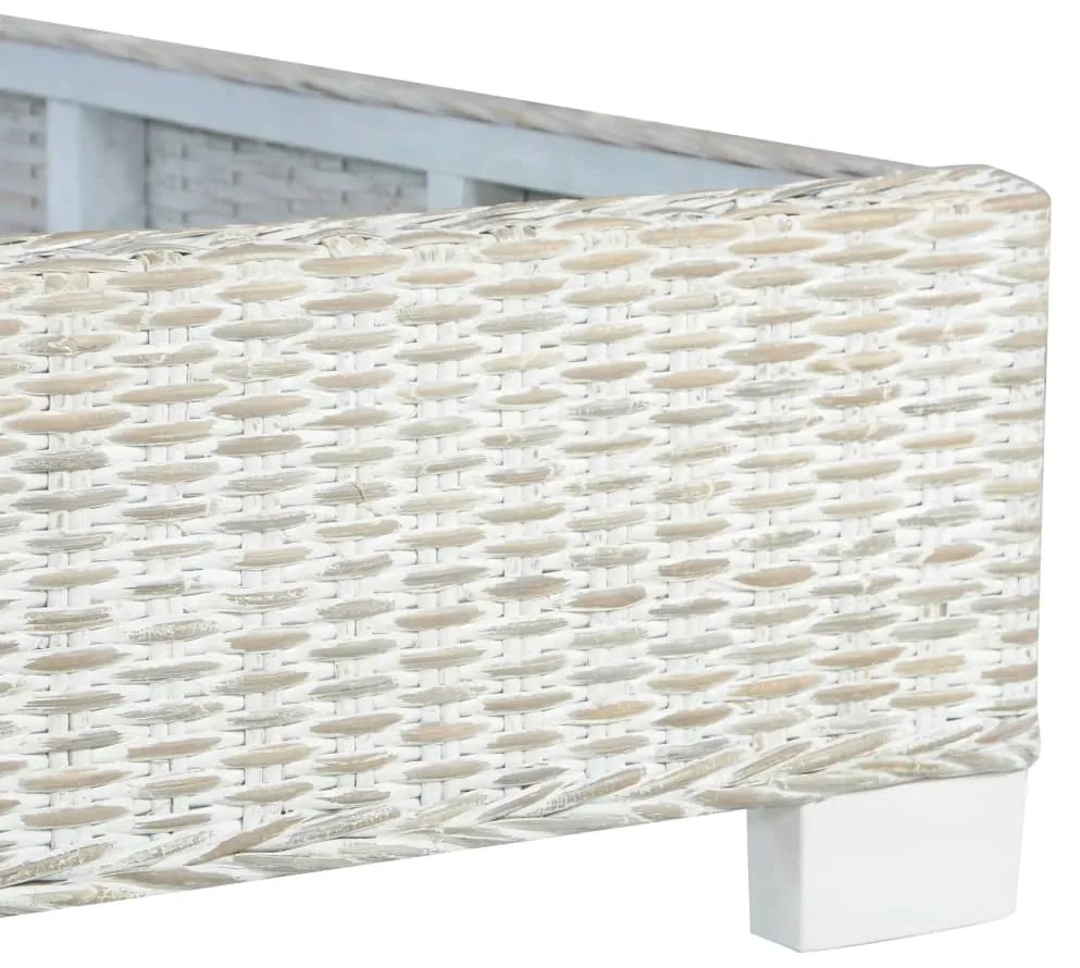 Giroletto grigio in rattan naturale 140x200 cm