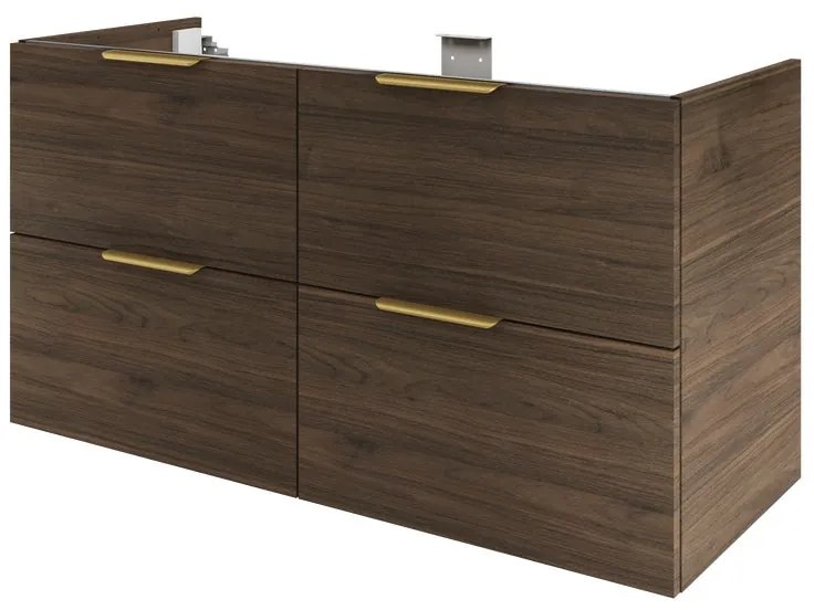 Mobile da bagno sospeso sotto lavabo L 120 x H 64 x P 48 cm lucido, 4 cassetti SENSEA Neo