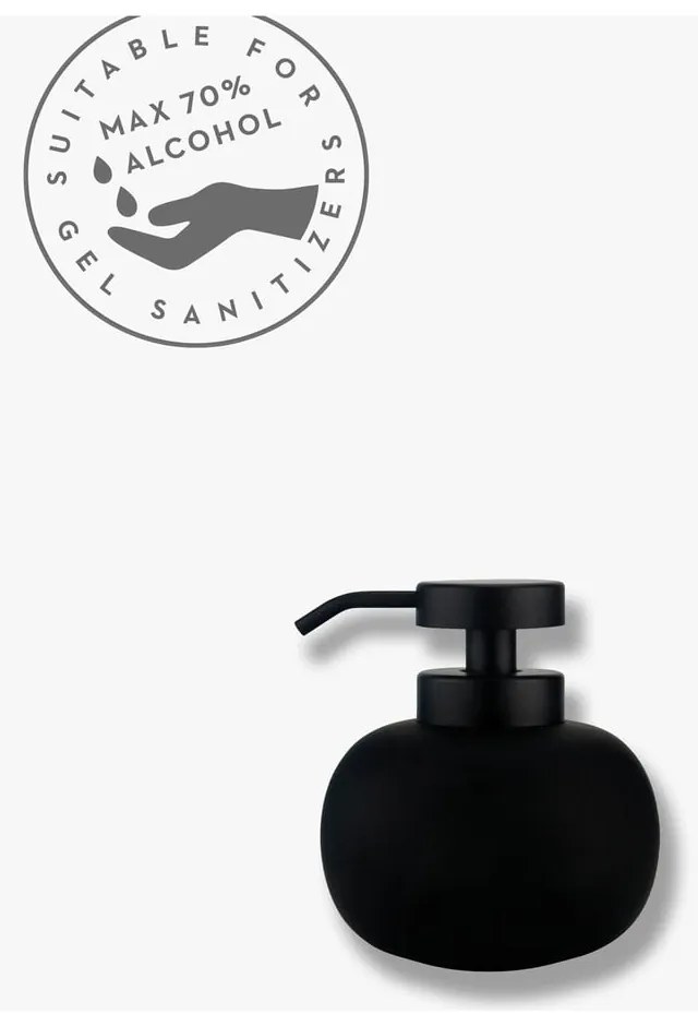 Dispenser di sapone in ceramica nera 200 ml Lotus - Mette Ditmer Denmark