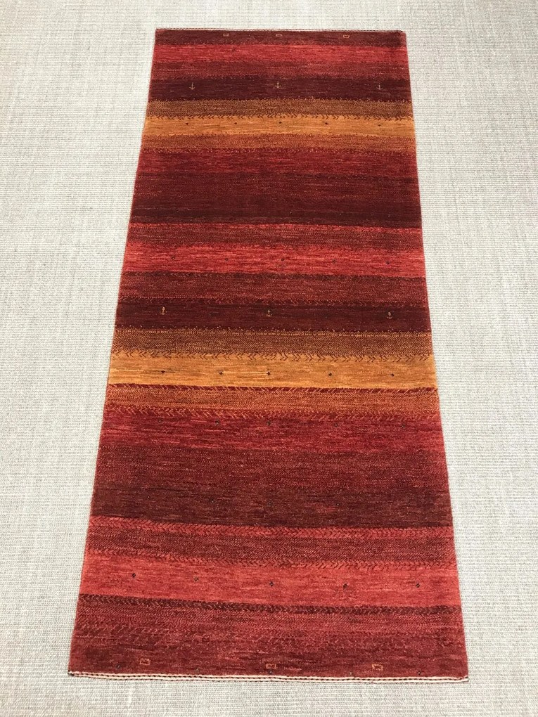 Loribaft Tappeto 190x80 Rosso (Iran) Annodato A Mano