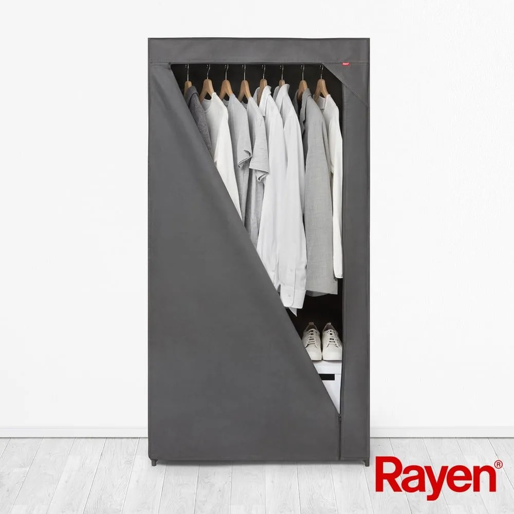 Armadio in tessuto grigio 79x155 cm - Rayen